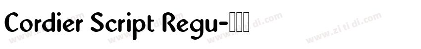 Cordier Script Regu字体转换